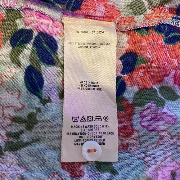 Meadow Rue Anthropologie Floral Sleeveless Blouse - Picture 5 of 5